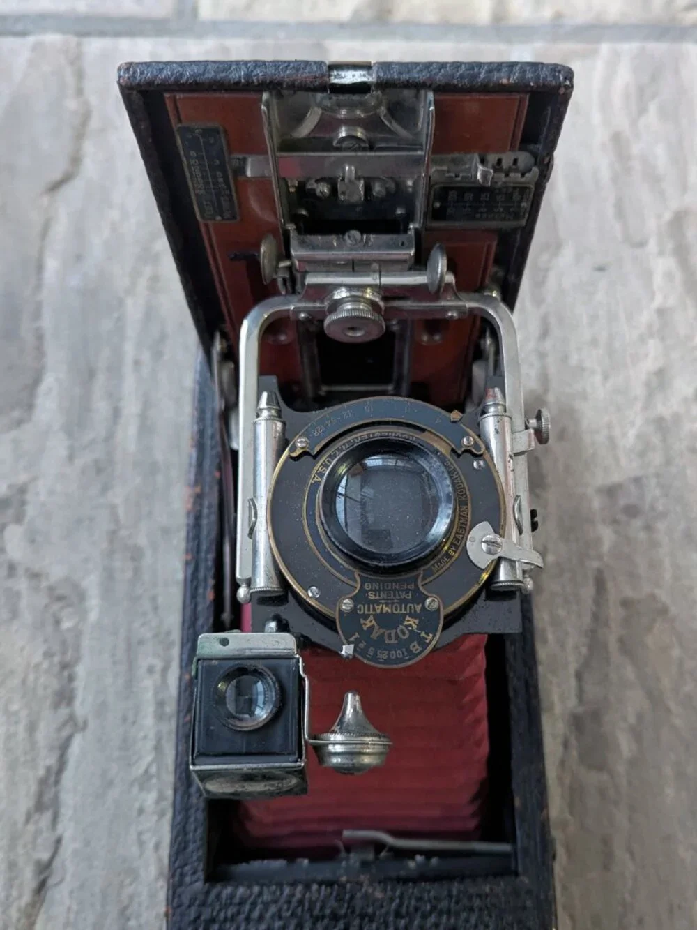 Kodak No.3A Folding Pocket Model B3 1890-1906 Camera (Red Bellows) - Picture 7 of 14